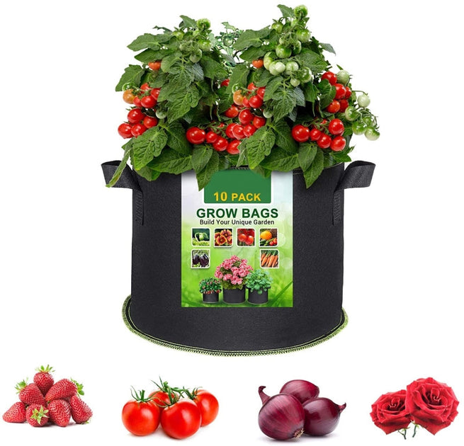 PE Potato Grow Bag,7-10 gal,4 Pack